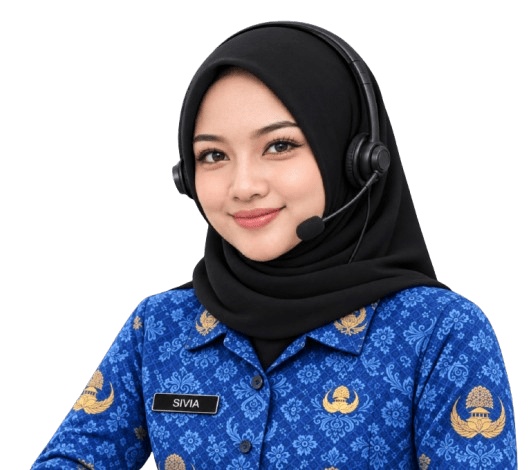 SIVIA mengenakan batik Korpri biru pada hari Kamis