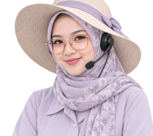 SIVIA mengenakan busana khusus hari Minggu dengan topi lebar dan kacamata